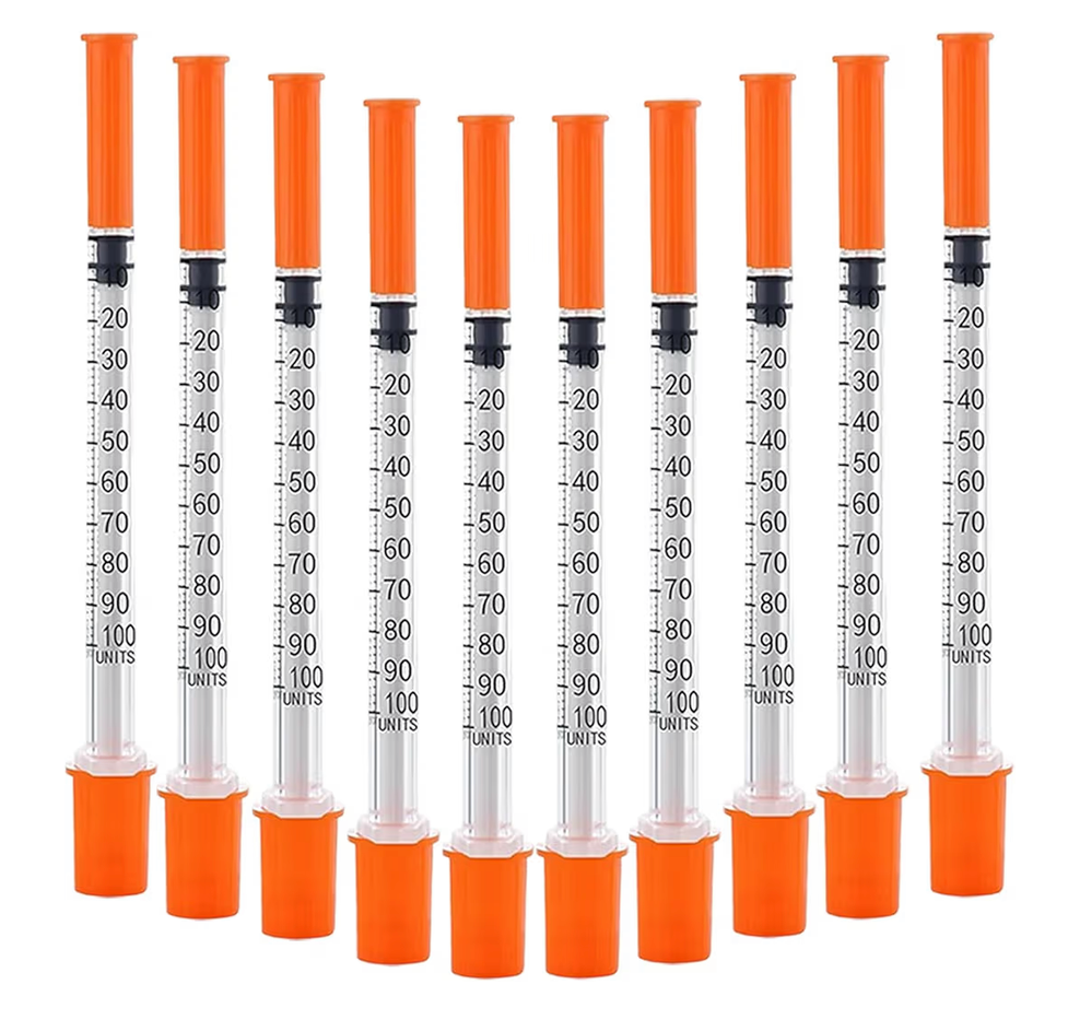 10x 1ml 8mm 31g lab needles